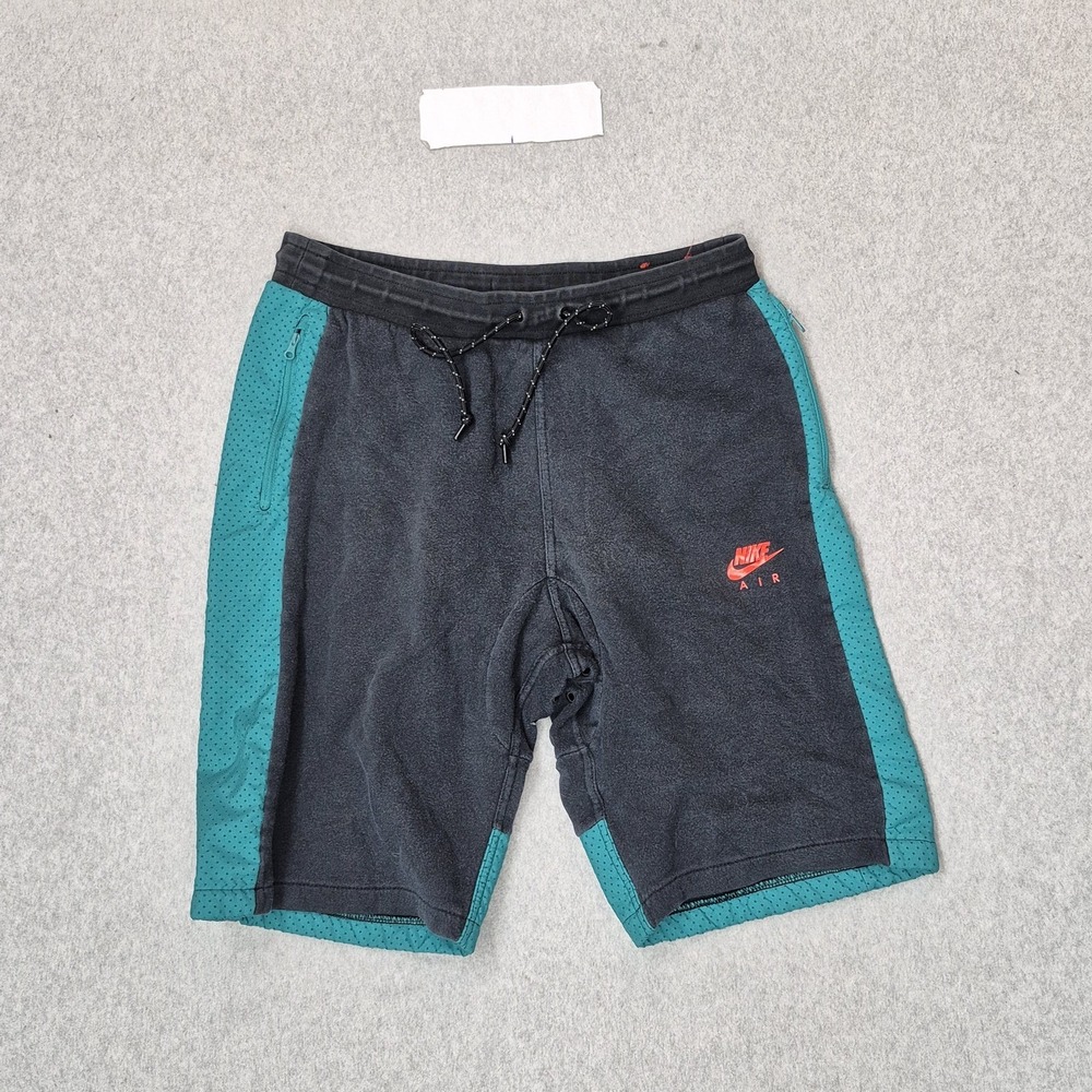 Nike Men Activewear Shorts L Black Colorblock Sweat 10" Inseam